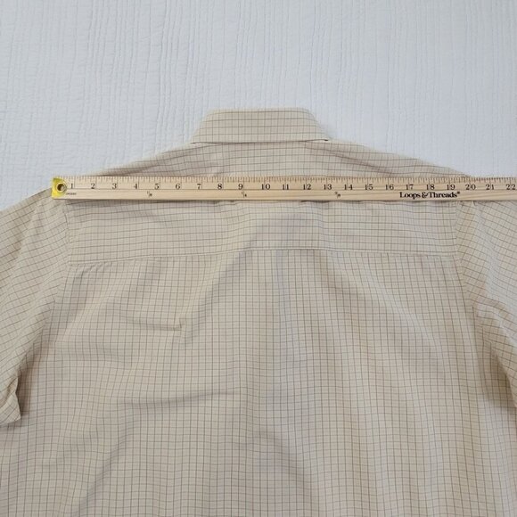 World Famous Rino Brand Eck Unltd Short Sleeve Shirt Men's XL Brown Check EUC LN - Picture 10 of 14